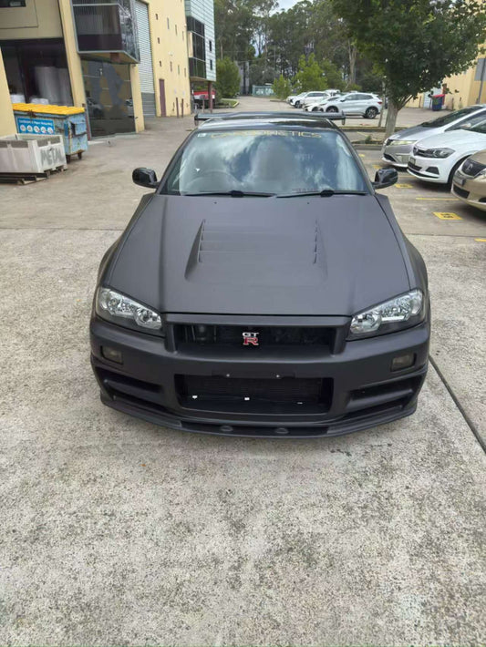 Nissan R34 GTR Base Nismo Z Tune S Tune R Tune V-Spec Tune Nur 1999 2000 2001 2002 2003 2004 with Aftermarket Parts - Z Tune Style Front Bumper PP from EP Racing