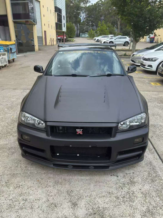Nissan R34 GTR Base Nismo Z Tune S Tune R Tune V-Spec Tune Nur 1999 2000 2001 2002 2003 2004 with Aftermarket Parts - Z Tune Style Front Bumper PP from EP Racing