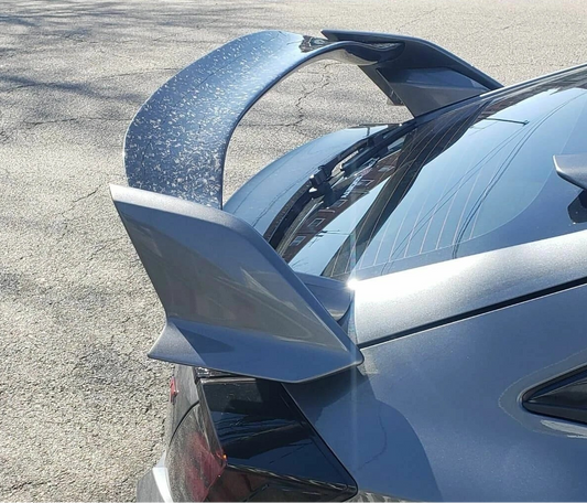 Honda Civic Type-R FK8 2017 2018 2019 2020 2021 with Aftermarket Parts - VRS Style Rear Wing Flap Carbon Fiber from EP Racing