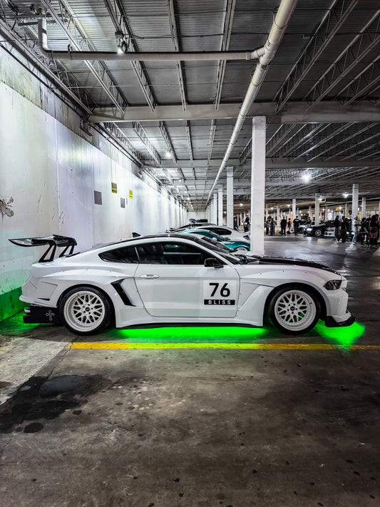 Robot Craftsman " DAWN & DUSK " Widebody Fender Flares Wheel Arches & Side Skirts for Ford Mustang Ecoboost V6 GT Mach1 Bullitt S550.2 2018-2023 Carbon Fiber / FRP