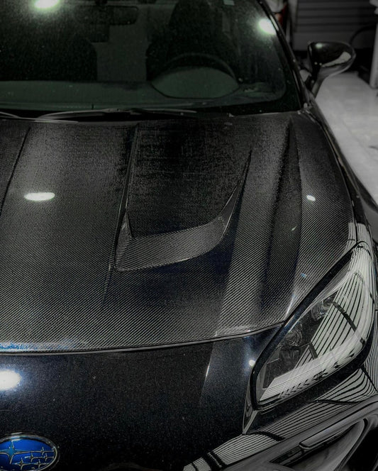Toyota GR86 ZN8 2022 2023 2024 & Subaru BRZ ZD8 2022 2023 2024 with Aftermarket Parts - "SHINING" Hood Bonnet Carbon Fiber / FRP from Robot Craftsman