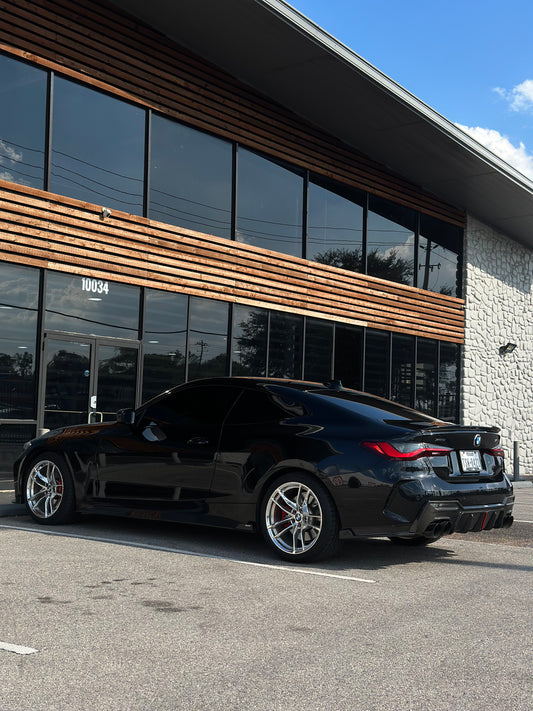 BMW 4 series 430i M440i G22 G23 2020-ON with Aftermarket Parts - Rear Diffuser & Canards Pre-preg Carbon Fiber from Karbel Carbon