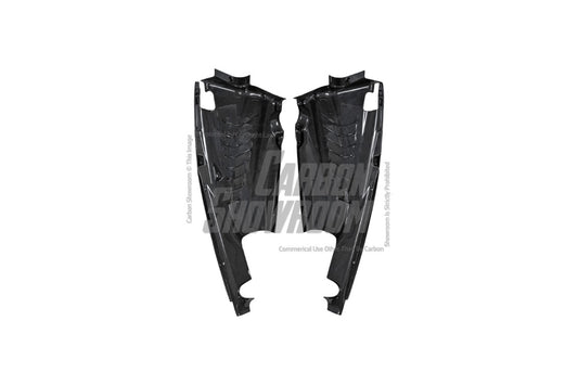 Ferrari 488 GTB 2016 2017 2018 2019 2020 with Aftermarket Parts - OEM 1:1 Style Engine Bay Kits Dry Pre-preg Carbon Fiber from Aero Republic