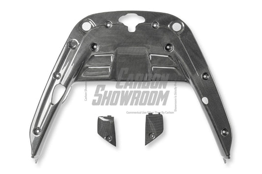 Ferrari SF90 Stradale & Spider 2021 2022 2023 2024 2025 with Aftermarket Parts - OEM 1:1 Style Replacement Engine Bay Panel Dry Pre-preg Carbon Fiber from Aero Republic