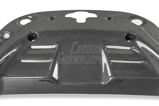 Ferrari SF90 Stradale & Spider 2021 2022 2023 2024 2025 with Aftermarket Parts - OEM 1:1 Style Replacement Engine Bay Panel Dry Pre-preg Carbon Fiber from Aero Republic