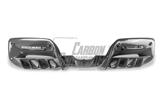 Ferrari SF90 Stradale & Spider 2021 2022 2023 2024 2025 with Aftermarket Parts - OEM 1:1 Style Replacement Rear Diffuser Pre-preg Carbon Fiber from Aero Republic