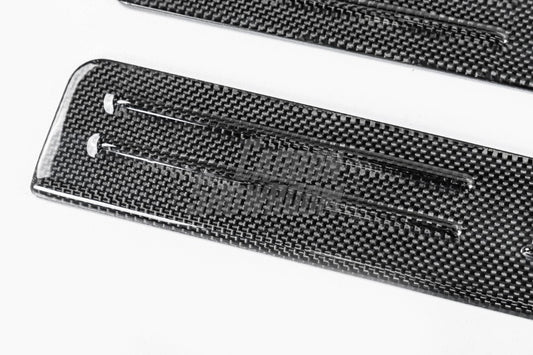 Ferrari SF90 Stradale & Spider 2021 2022 2023 2024 2025 with Aftermarket Parts - OEM 1:1 Style Door Sills Dry Pre-preg Carbon Fiber from Aero Republic