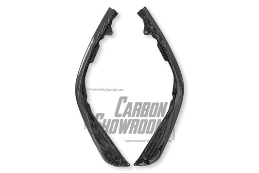 Ferrari SF90 Stradale & Spider 2021 2022 2023 2024 2025 with Aftermarket Parts - OEM 1:1 Style Replacement Front Lip Corners Pre-preg Carbon Fiber from Aero Republic