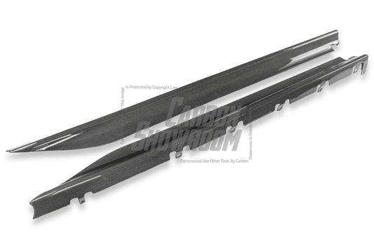 Ferrari SF90 Stradale & Spider 2021 2022 2023 2024 2025 with Aftermarket Parts - Add-on Side Skirts Dry Pre-preg Carbon Fiber from Aero Republic