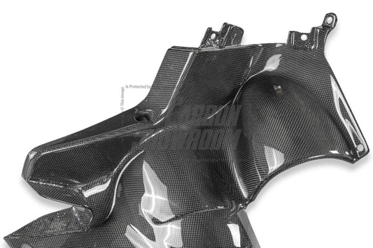 Ferrari SF90 Stradale & Spider 2021 2022 2023 2024 2025 with Aftermarket Parts - OEM 1:1 Style Replacement Engine Bay Side Panels Dry Pre-preg Carbon Fiber from Aero Republic