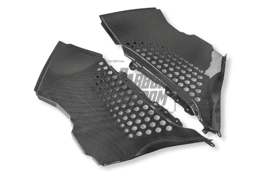 Ferrari SF90 Stradale & Spider 2021 2022 2023 2024 2025 with Aftermarket Parts - OEM 1:1 Style Replacement Engine Bay Side Surround Pre-preg Carbon Fiber from Aero Republic