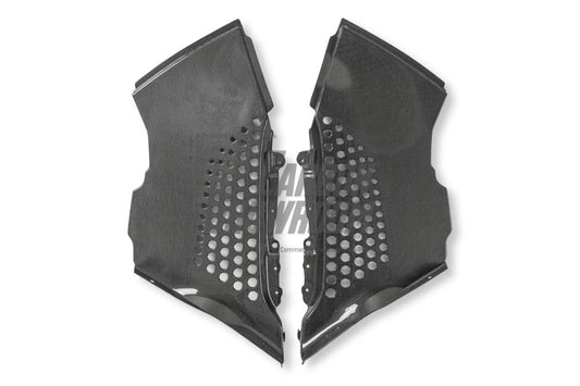 Ferrari SF90 Stradale & Spider 2021 2022 2023 2024 2025 with Aftermarket Parts - OEM 1:1 Style Replacement Engine Bay Side Surround Pre-preg Carbon Fiber from Aero Republic