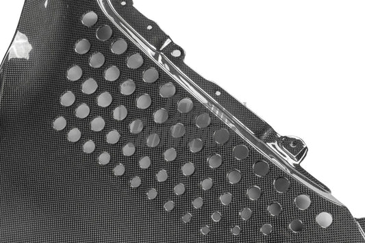 Ferrari SF90 Stradale & Spider 2021 2022 2023 2024 2025 with Aftermarket Parts - OEM 1:1 Style Replacement Engine Bay Side Surround Pre-preg Carbon Fiber from Aero Republic