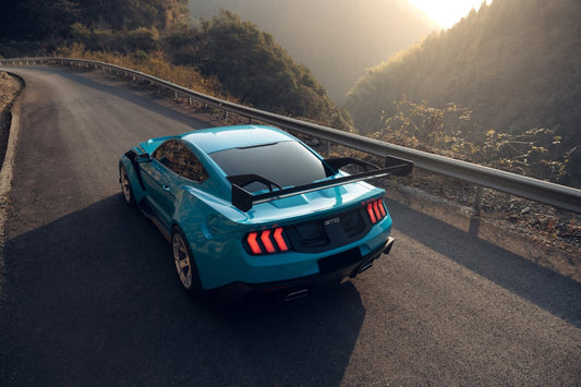 Ford Mustang Ecoboost V6 GT March1 Bullitt S550.1 S550.2 2015 2016 2017 2018 2019 2020 2021 2022 2023 (designed for ROBOT CRAFTSMAN S550 GTD Style widebody kit) with Aftermarket Parts - GTD Style Rear Trunk Lid Cover Carbon Fiber FRP from Robot Craftsman