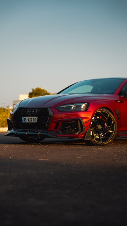 Future Design Carbon Fiber FRONT GRILL SIDE OVERLAY TRIM - "Blaze kit" for Audi RS5 B9 2017-2019 - Performance SpeedShop