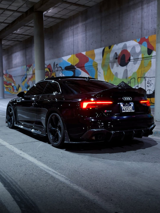 Future Design Carbon Fiber REAR DIFFUSER & REAR CANARDS - "Blaze kit" for Audi RS5 B9 2017-2019 - Performance SpeedShop