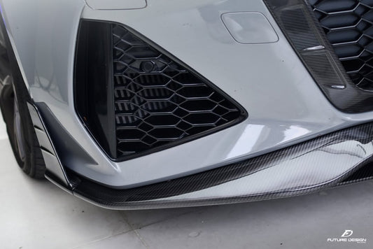 Future Design Blaze Carbon Fiber FRONT LIP SPLITTER for Audi RS6 RS7 C8 2020-ON - Performance SpeedShop