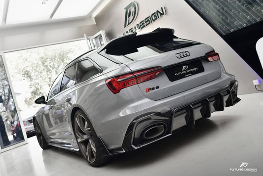 Future Design Blaze Carbon Fiber SIDE SKIRTS for Audi RS6 C8 2020-2022 - Performance SpeedShop