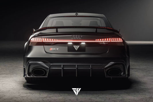 Audi RS7 C7 2014 2015 2016 2017 2018 with Aftermarket Parts - Rear Wing Spoiler Carbon Fiber / FRP from Future Design