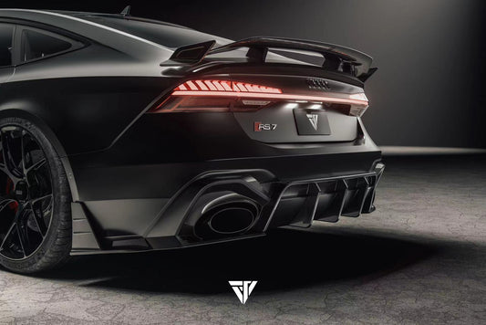 Audi RS7 C7 2014 2015 2016 2017 2018 with Aftermarket Parts - Rear Wing Spoiler Carbon Fiber / FRP from Future Design