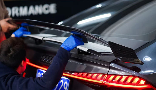 Audi RS7 C7 2014 2015 2016 2017 2018 with Aftermarket Parts - Rear Wing Spoiler Carbon Fiber / FRP from Future Design