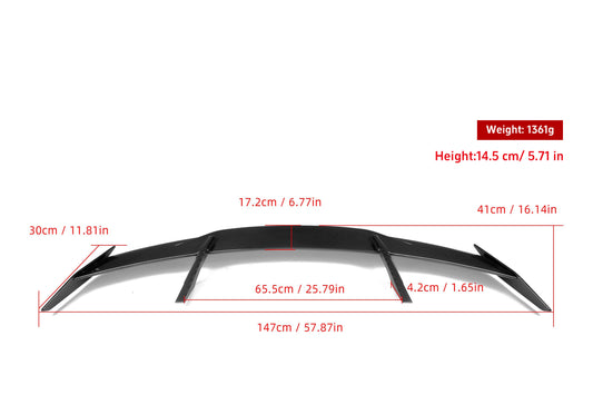 BMW M3 M3C M3CS G80 2021-ON & 3 Series M340i 330i (Fits Both Pre-LCI & LCI) G20 2019-ON with Aftermarket Parts - MP Style Rear Wing Carbon Fiber/FRP from Future Design