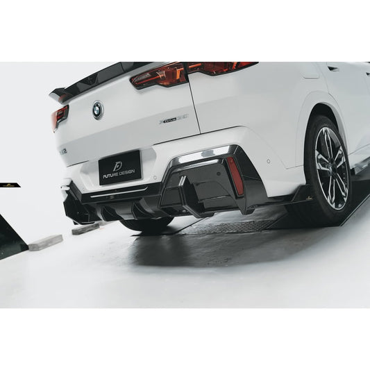 BMW X2 IX2 sDrive28i xDrive28i U10 (with M-Sport bumper) 2024-ON with Aftermarket Parts - Rear Diffuser Dry Pre-preg Carbon Fiber / FRP from Future Design