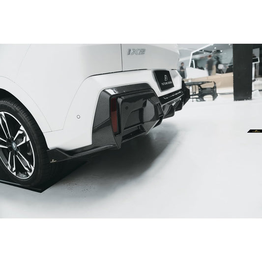 BMW X2 IX2 sDrive28i xDrive28i U10 (with M-Sport bumper) 2024-ON with Aftermarket Parts - Rear Diffuser Dry Pre-preg Carbon Fiber / FRP from Future Design