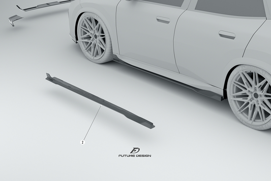 BMW X2 IX2 M35i sDrive28i xDrive28i U10 (with M-Sport bumper) 2024-ON with Aftermarket Parts - Side Skirts Pre-preg Carbon Fiber / FRP from Future Design