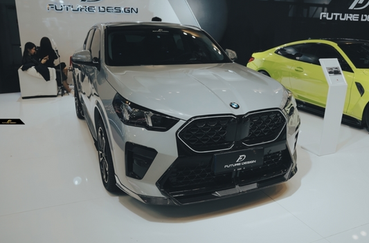 BMW X2 IX2 M35i sDrive28i xDrive28i U10 (with M-Sport bumper) 2024-ON with Aftermarket Parts - V2 Front Lip Pre-preg Carbon Fiber / FRP from Future Design