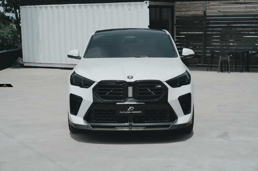 BMW X2 IX2 M35i sDrive28i xDrive28i U10 (with M-Sport bumper) 2024-ON with Aftermarket Parts - V2 Front Lip Pre-preg Carbon Fiber / FRP from Future Design
