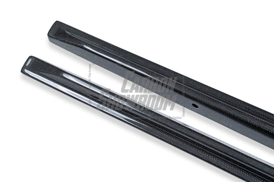 BMW M6 F06 F12 F13 2013 2014 2015 2016 2017 2018 2019 with Aftermarket Parts - 3D Style Side Skirts Carbon Fiber / FRP