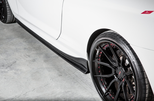 BMW M6 F06 F12 F13 2013 2014 2015 2016 2017 2018 2019 with Aftermarket Parts - 3D Style Side Skirts Carbon Fiber / FRP