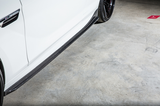 BMW M6 F06 F12 F13 2013 2014 2015 2016 2017 2018 2019 with Aftermarket Parts - 3D Style Side Skirts Carbon Fiber / FRP