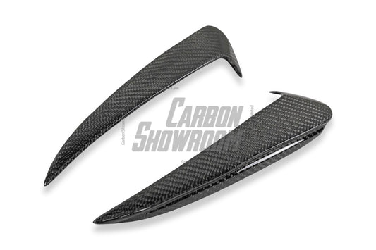 Future Design Carbon Carbon Fiber Rear Bumper Canards for W205 C300 C43 C63 AMG Coupe 2 Door 2015-ON - Performance SpeedShop