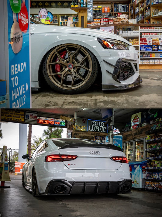 Future Design Carbon Fiber REAR DIFFUSER & REAR CANARDS - "Blaze kit" for Audi RS5 B9.5 2020-2022 - Performance SpeedShop