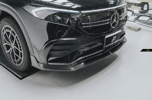 Mercedes Benz EQB 260/EQB 300 4MATIC/EQB 350 4MATIC X243 (Fits Both Pre-Facelift & Facelift) (COMPATIBLE WITH AMG LINE FRONT BUMPER) with Aftermarket Parts - Front Lip Carbon Fiber / FRP