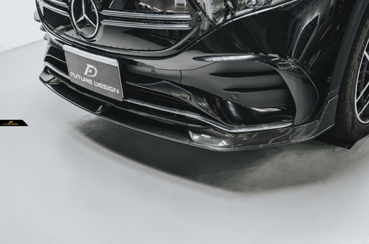 Mercedes Benz EQB 260/EQB 300 4MATIC/EQB 350 4MATIC X243 (Fits Both Pre-Facelift & Facelift) (COMPATIBLE WITH AMG LINE FRONT BUMPER) with Aftermarket Parts - Front Lip Carbon Fiber / FRP