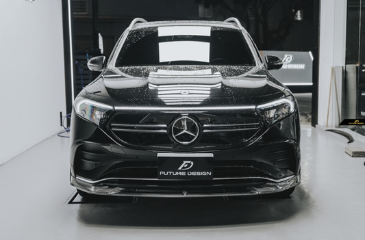 Mercedes Benz EQB 260/EQB 300 4MATIC/EQB 350 4MATIC X243 (Fits Both Pre-Facelift & Facelift) (COMPATIBLE WITH AMG LINE FRONT BUMPER) with Aftermarket Parts - Front Lip Carbon Fiber / FRP