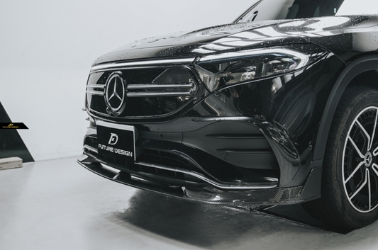 Mercedes Benz EQB 260/EQB 300 4MATIC/EQB 350 4MATIC X243 (Fits Both Pre-Facelift & Facelift) (COMPATIBLE WITH AMG LINE FRONT BUMPER) with Aftermarket Parts - Front Lip Carbon Fiber / FRP