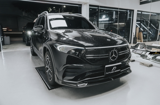 Mercedes Benz EQB 260/EQB 300 4MATIC/EQB 350 4MATIC X243 (Fits Both Pre-Facelift & Facelift) (COMPATIBLE WITH AMG LINE FRONT BUMPER) with Aftermarket Parts - Front Lip Carbon Fiber / FRP