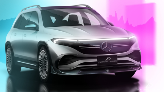 Mercedes Benz EQB 260/EQB 300 4MATIC/EQB 350 4MATIC X243 (Fits Both Pre-Facelift & Facelift) (COMPATIBLE WITH AMG LINE FRONT BUMPER) with Aftermarket Parts - Front Lip Carbon Fiber / FRP