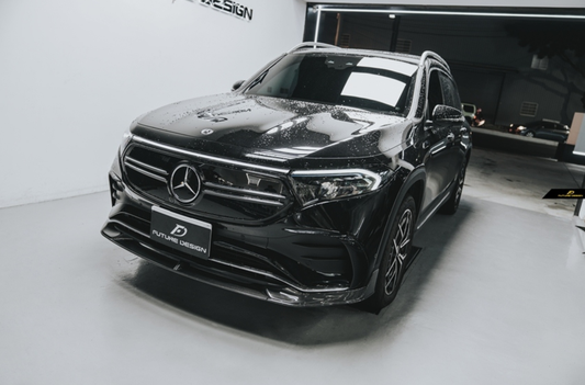 Mercedes Benz EQB 260/EQB 300 4MATIC/EQB 350 4MATIC X243 (Fits Both Pre-Facelift & Facelift) (COMPATIBLE WITH AMG LINE FRONT BUMPER) with Aftermarket Parts - Front Lip Carbon Fiber / FRP