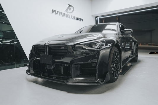BMW M2 / M2C G87 2023-ON with Aftermarket Parts - MTC V2 TrackPack Series Front Lip Carbon Fiber / FRP