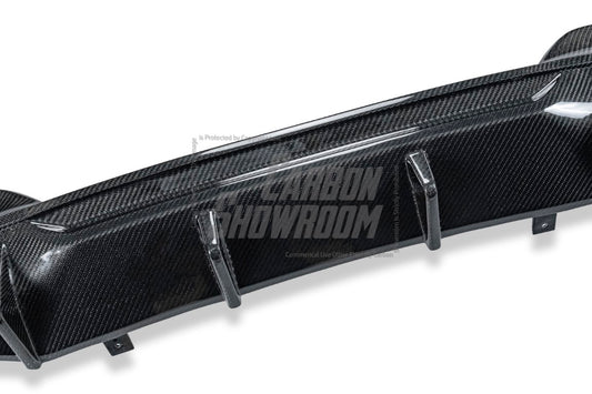 BMW 3 Series 330i M340i G20 G21 Pre-LCI (fitment for 330i requires M-Sport package bumper) 2020 2021 2022 with Aftermarket Parts - MTECH Rear Diffuser Carbon Fiber / FRP