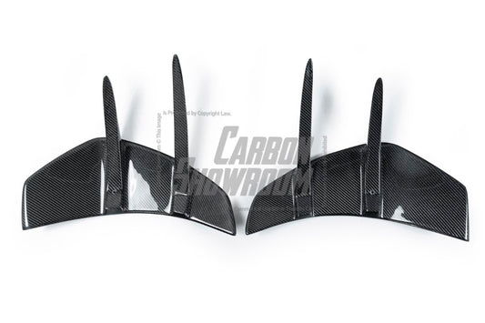 Future Design Carbon McLaren 720S Carbon Fiber Rear Bumper Side Valences - Performance SpeedShop