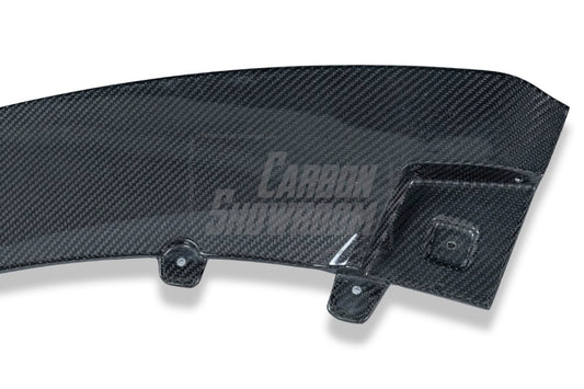 Porsche Taycan 9J1 Sedan/Cross Turismo RWD/4S/GTS/Turbo/Turbo S & (RWD/4S/GTS trims will require Sport Design Package) 2020-2024 with Future Design Carbon's Aftermarket Parts - Front Lip PSM Carbon Fiber / FRP