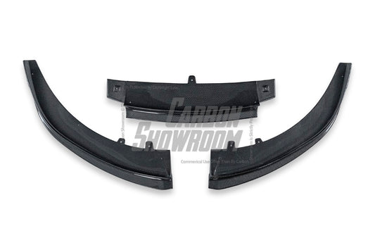 Porsche Taycan 9J1 Sedan/Cross Turismo RWD/4S/GTS/Turbo/Turbo S & (RWD/4S/GTS trims will require Sport Design Package) 2020-2024 with Future Design Carbon's Aftermarket Parts - Front Lip PSM Carbon Fiber / FRP