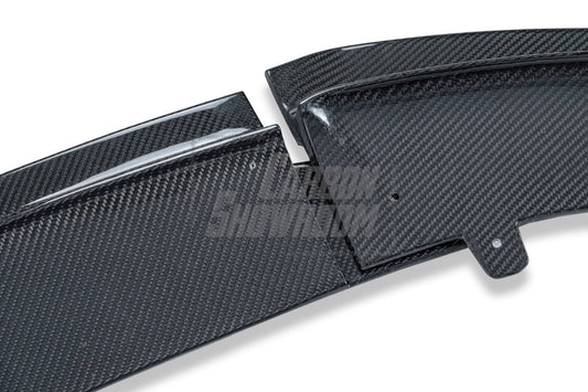 Porsche Taycan 9J1 Sedan/Cross Turismo RWD/4S/GTS/Turbo/Turbo S & (RWD/4S/GTS trims will require Sport Design Package) 2020-2024 with Future Design Carbon's Aftermarket Parts - Front Lip PSM Carbon Fiber / FRP