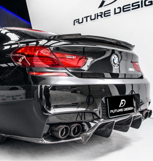 BMW M6 F06 F12 F13 2013 2014 2015 2016 2017 2018 2019 with Aftermarket Parts - Rear Diffuser Carbon Fiber / FRP